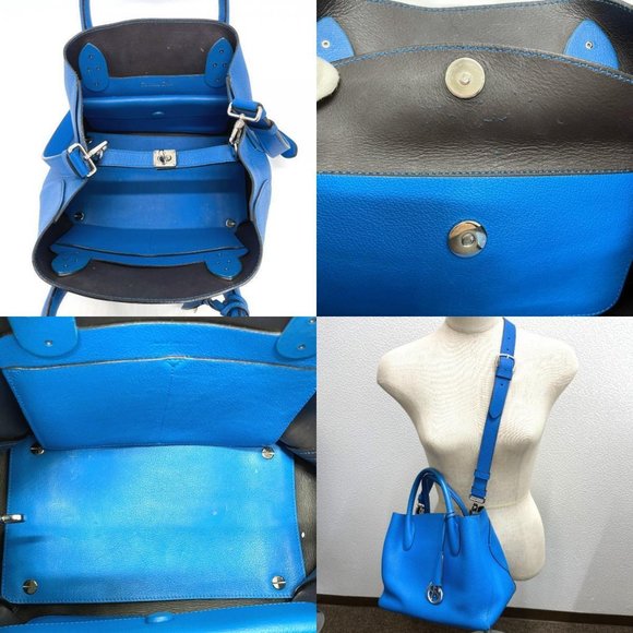 AUTHENTIC DIOR Handbag/Crossbody Open bar 2WAY Shoulder Bag Tote Bag - Picture 11 of 12